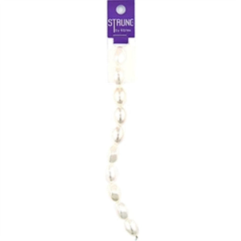 AussieSuperStore Jewellery Making Supplies Pearl Dimpled Oblong Strung Beads 18mm Pearl Dimpled Oblong Strung Beads 18mm | Jewellery Making Beads | Jewellery Making Supplies 9323823208738 BBS2026